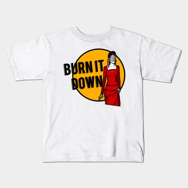 Shosanna Burns it Down Kids T-Shirt by greatwave